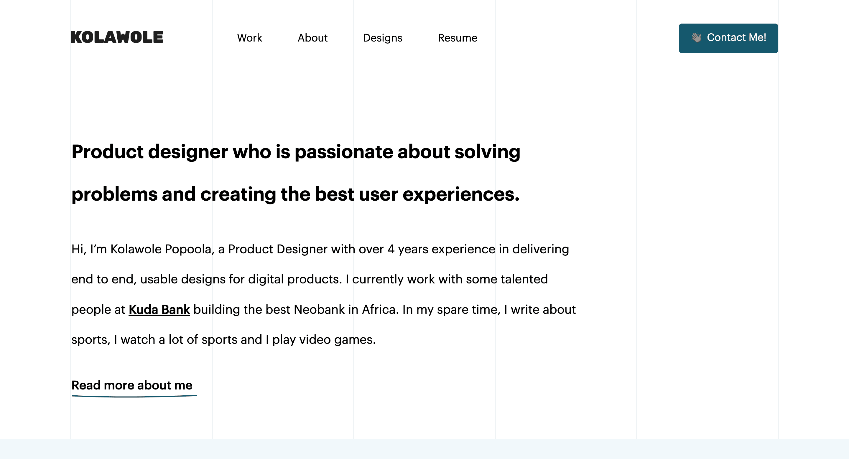 Kolawole's Portfolio Project Image